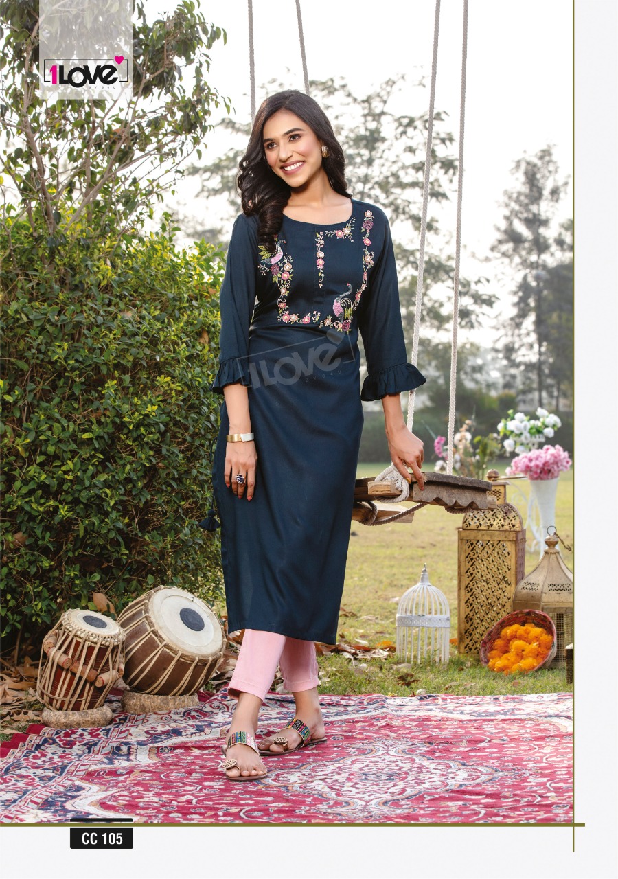 s4u 1love Cotton Candy rayon catchy look kurti catalog