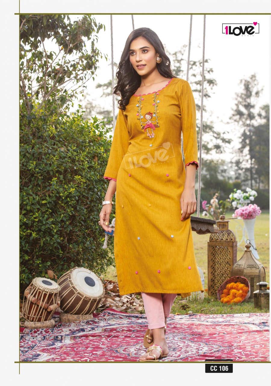 s4u 1love Cotton Candy rayon catchy look kurti catalog