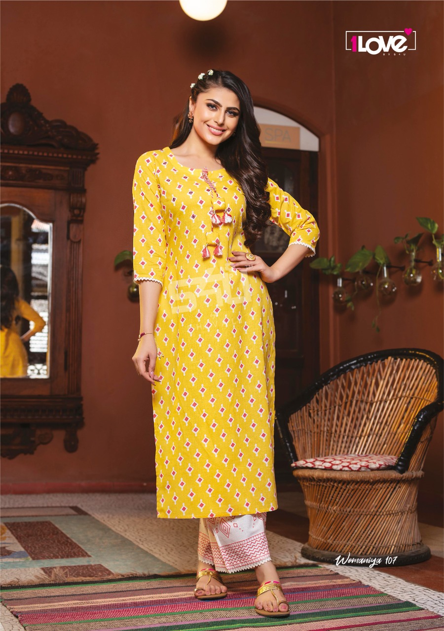 s4u womaniya cotton authentic fabric kurti catalog