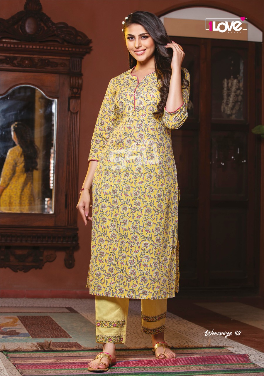 s4u womaniya cotton authentic fabric kurti catalog