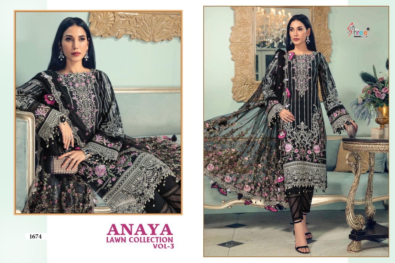 shree fab anaya lawn collection vol 3 pure lawn gorgeous look salwar suit  catalog