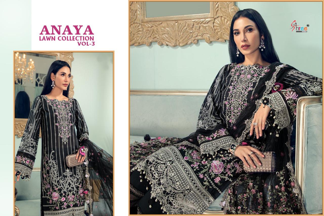 shree fab anaya lawn collection vol 3 pure lawn gorgeous look salwar suit  catalog