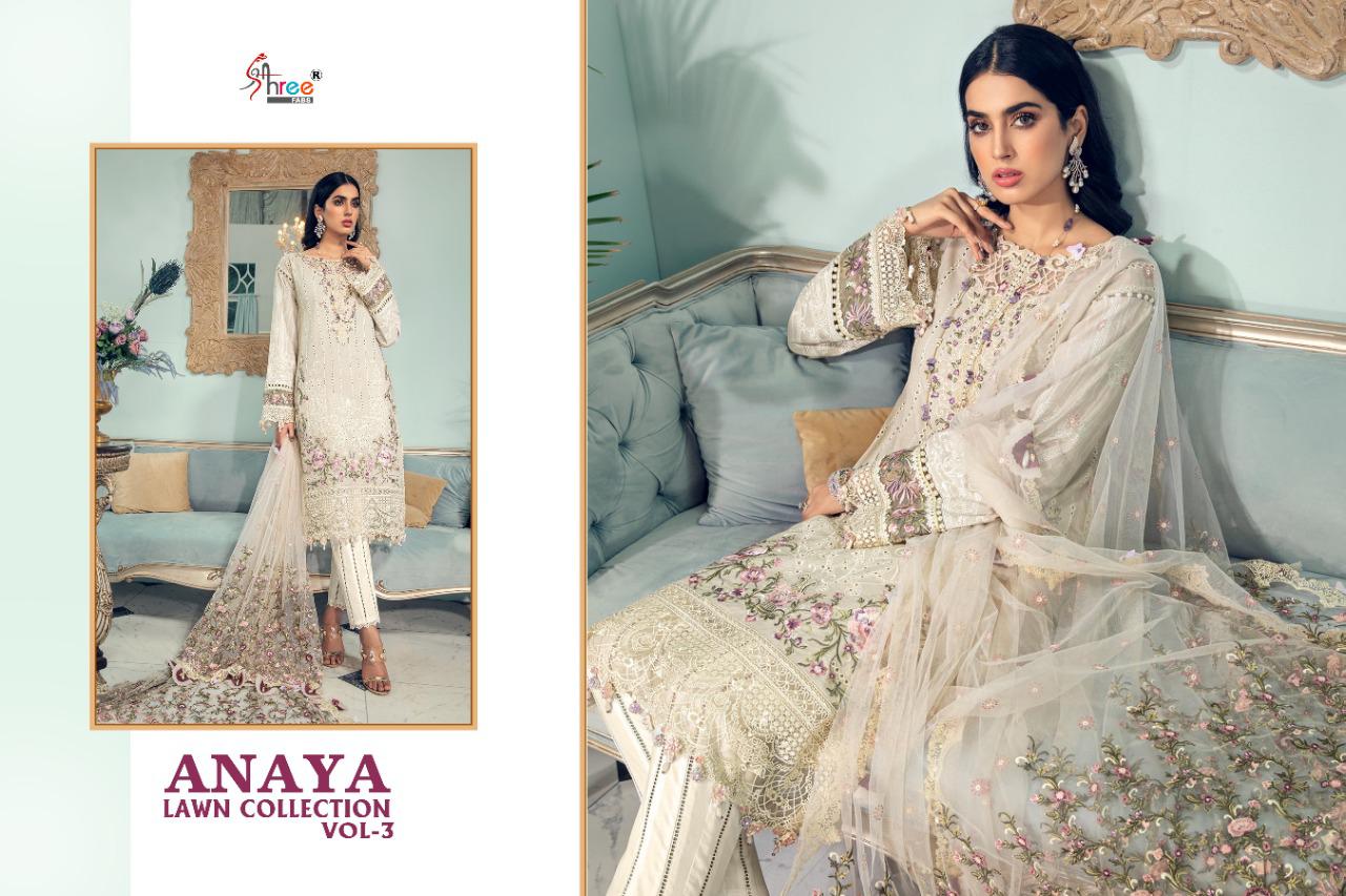 shree fab anaya lawn collection vol 3 pure lawn gorgeous look salwar suit  catalog