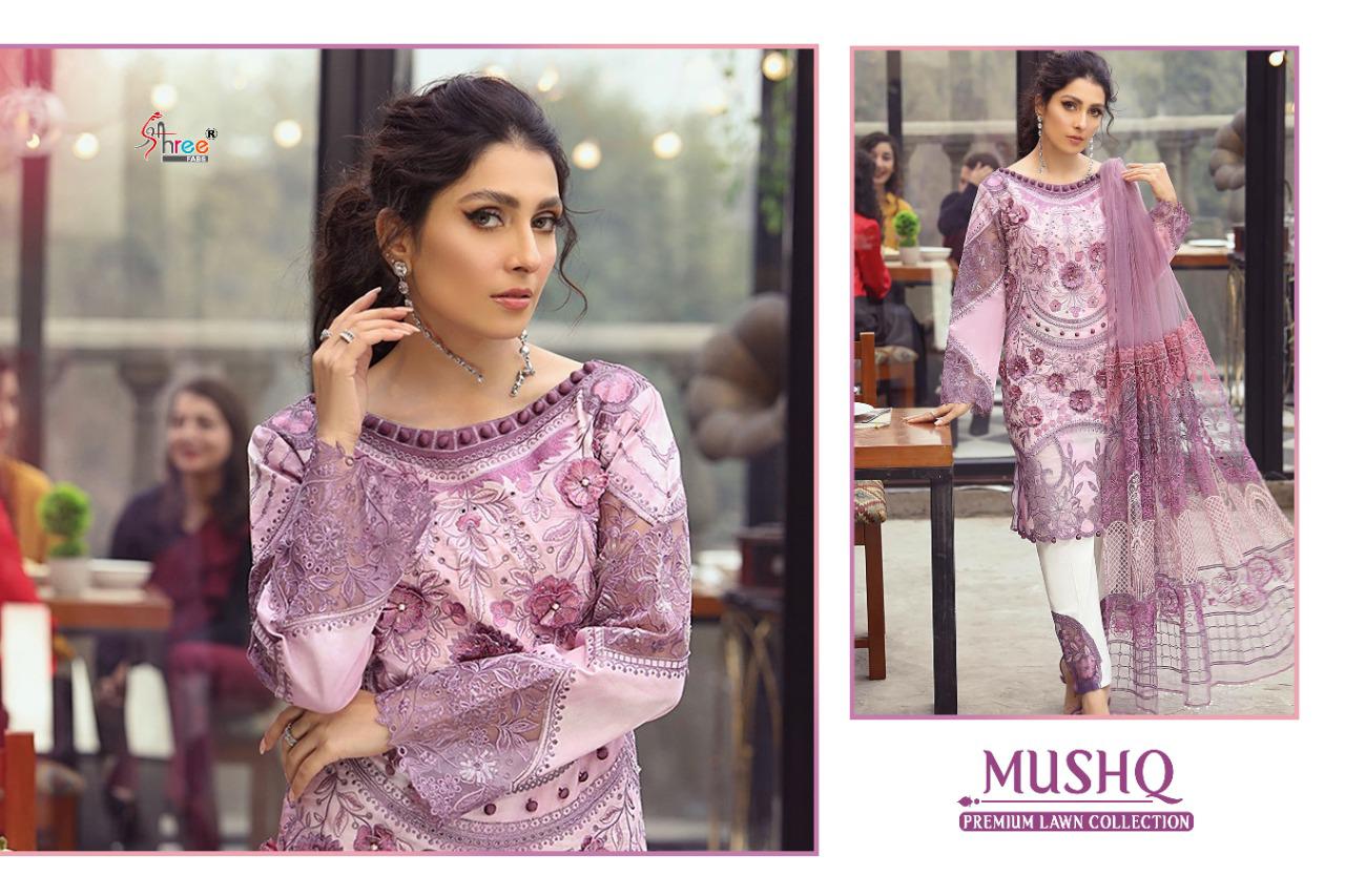 shree fab mushq premium lawan collection decent embroidary look salwar suit catalog