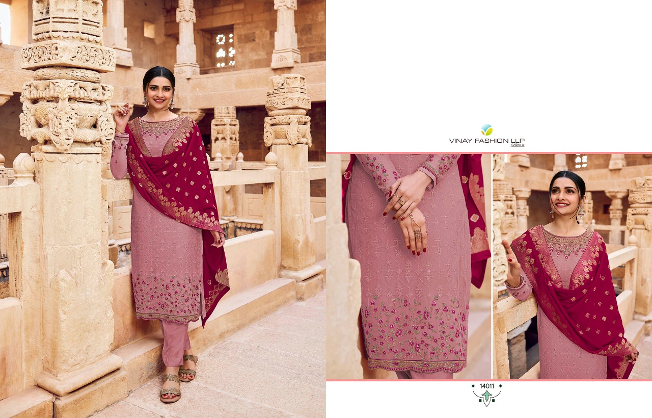 vinay fashion nagmaa georgette decent embroidary look  salwar suit catalog