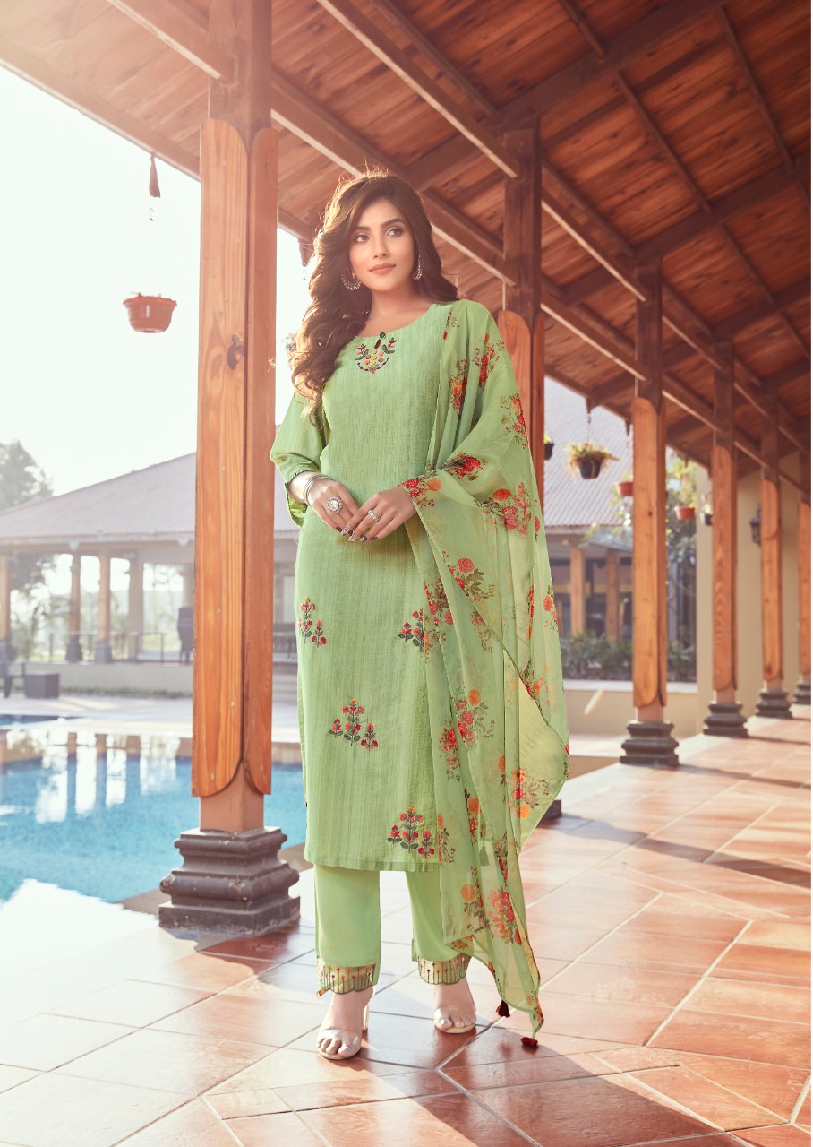 vink occasions viscose new and modern style kurta with pant and dupatta catalog