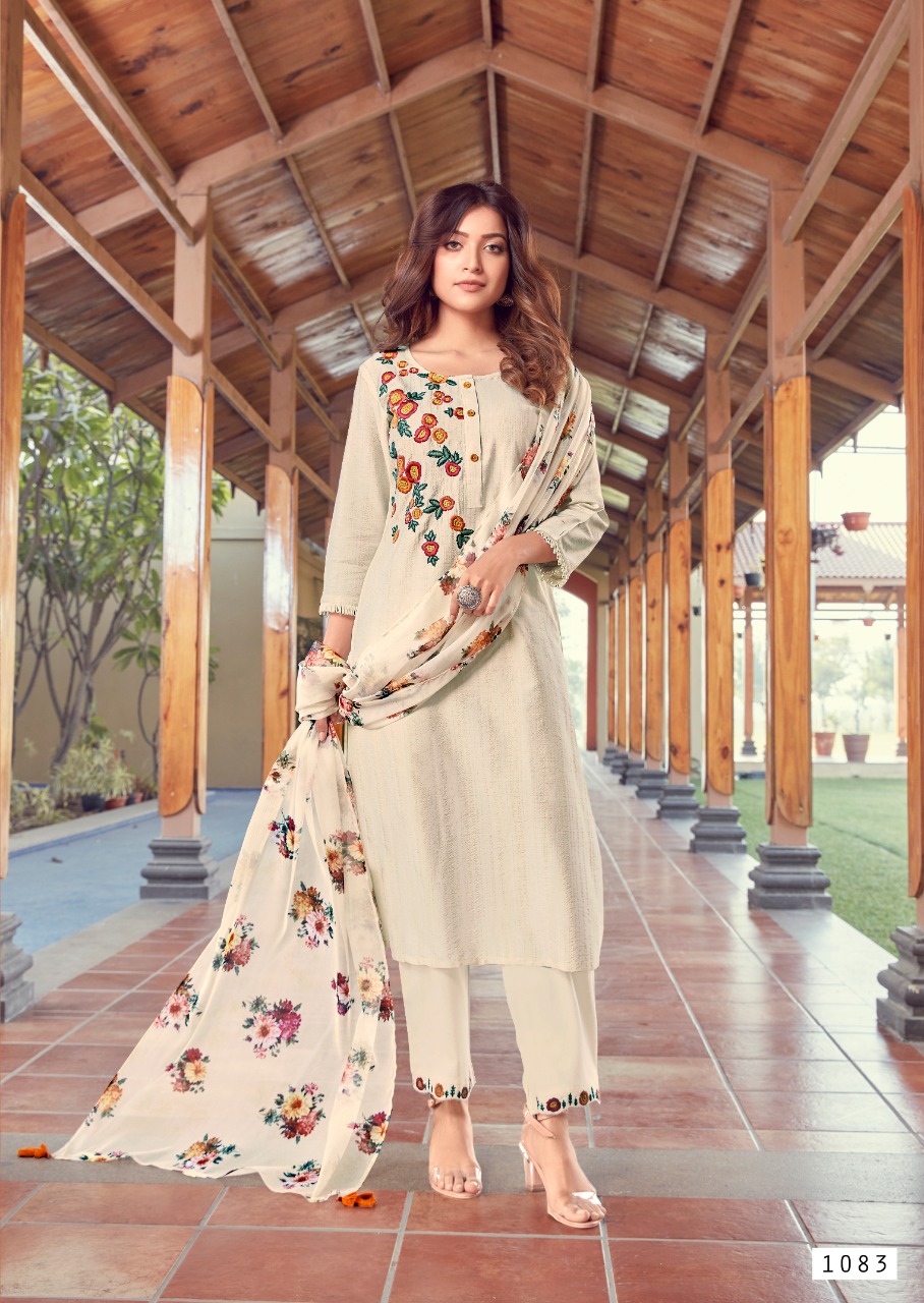 vink occasions viscose new and modern style kurta with pant and dupatta catalog