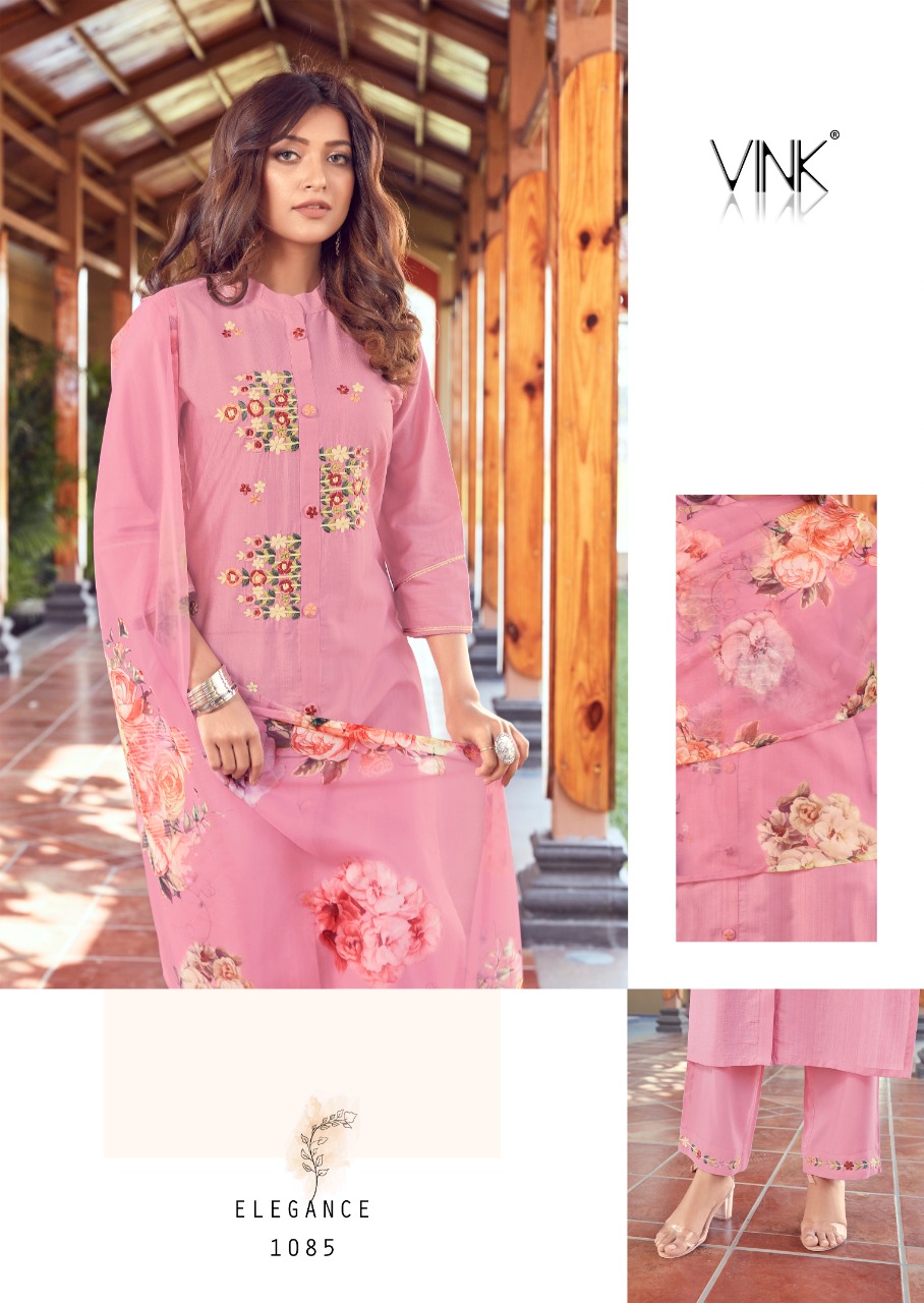 vink occasions viscose new and modern style kurta with pant and dupatta catalog