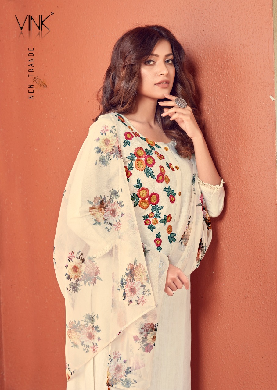 vink occasions viscose new and modern style kurta with pant and dupatta catalog