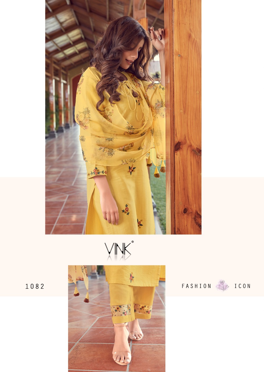 vink occasions viscose new and modern style kurta with pant and dupatta catalog