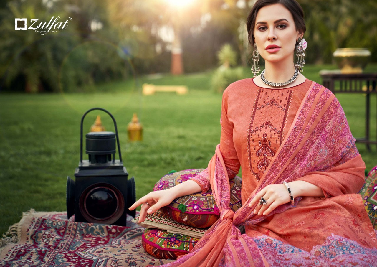 zulfat designer suits hasrat pure jam cotton exclusive digital print salwar suit catalog