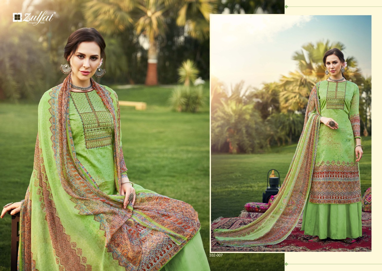 zulfat designer suits hasrat pure jam cotton exclusive digital print salwar suit catalog