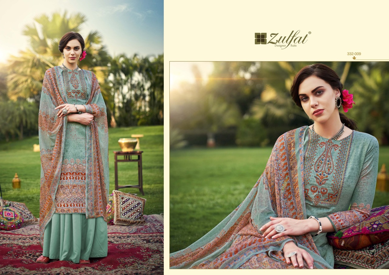 zulfat designer suits hasrat pure jam cotton exclusive digital print salwar suit catalog