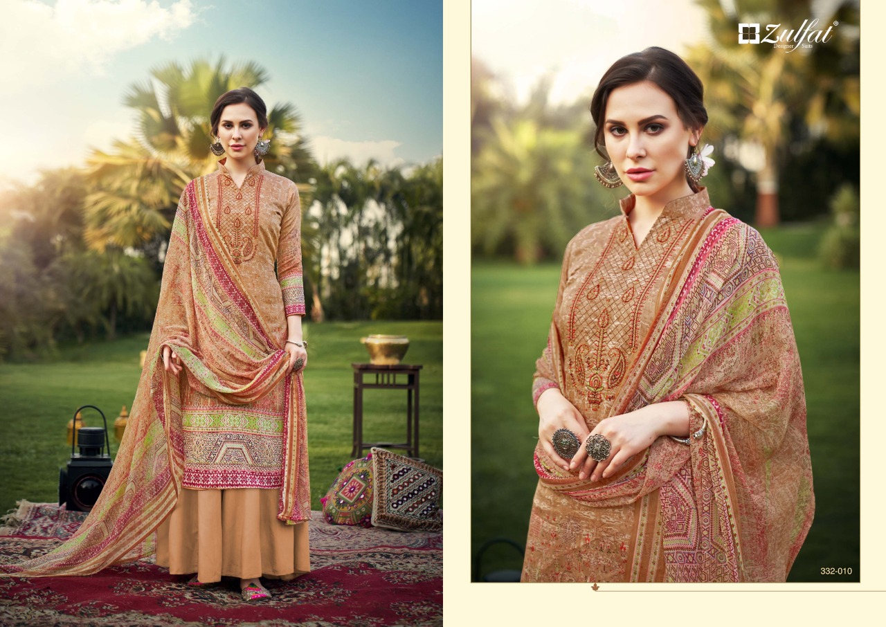 zulfat designer suits hasrat pure jam cotton exclusive digital print salwar suit catalog