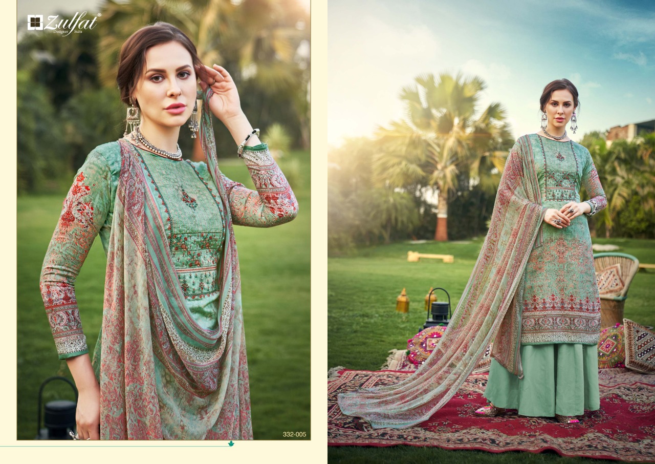 zulfat designer suits hasrat pure jam cotton exclusive digital print salwar suit catalog