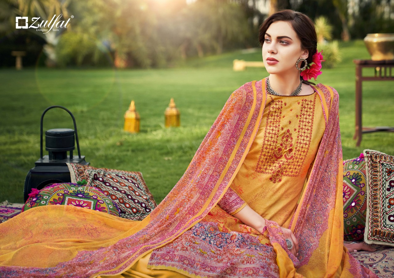 zulfat designer suits hasrat pure jam cotton exclusive digital print salwar suit catalog