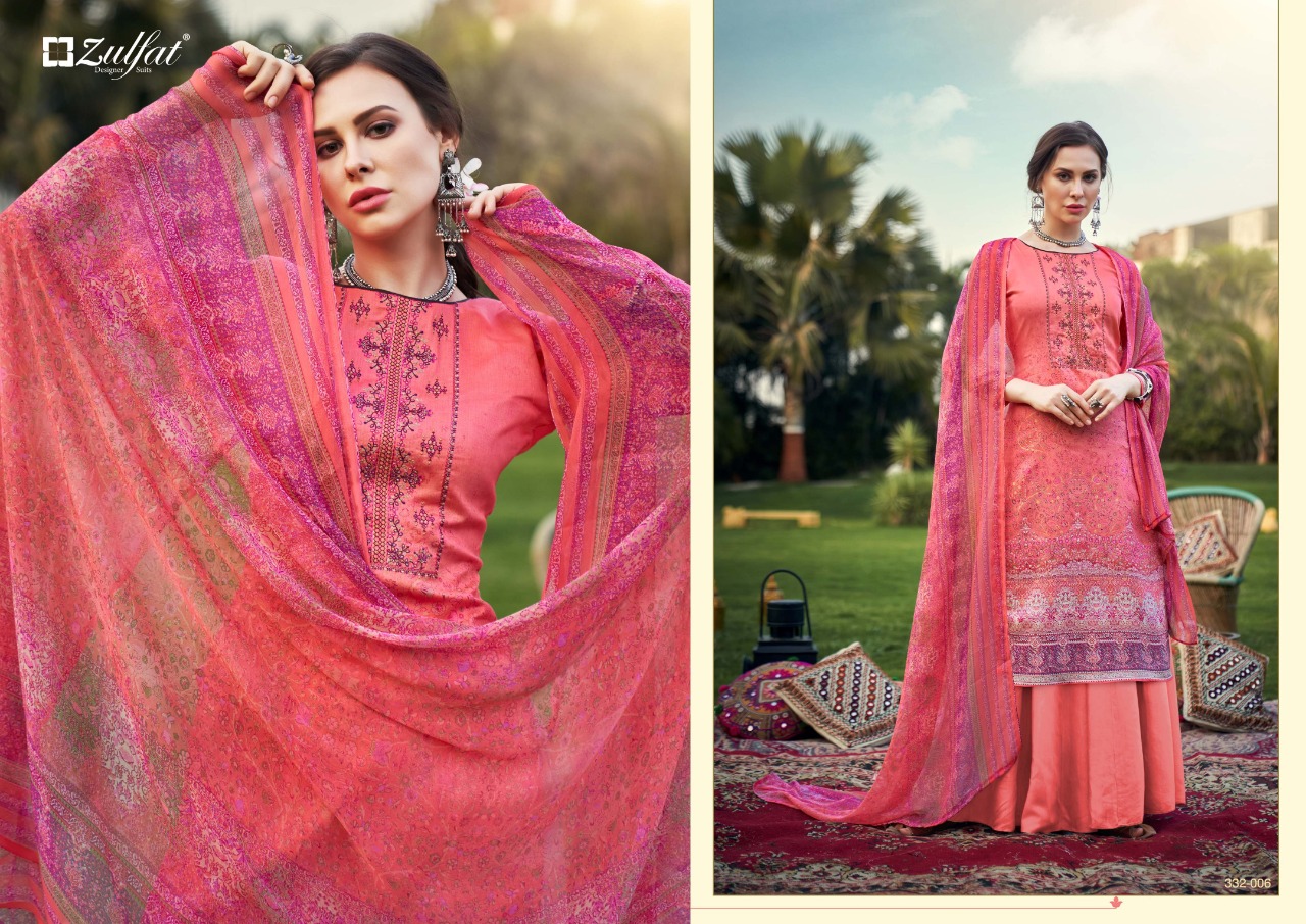 zulfat designer suits hasrat pure jam cotton exclusive digital print salwar suit catalog