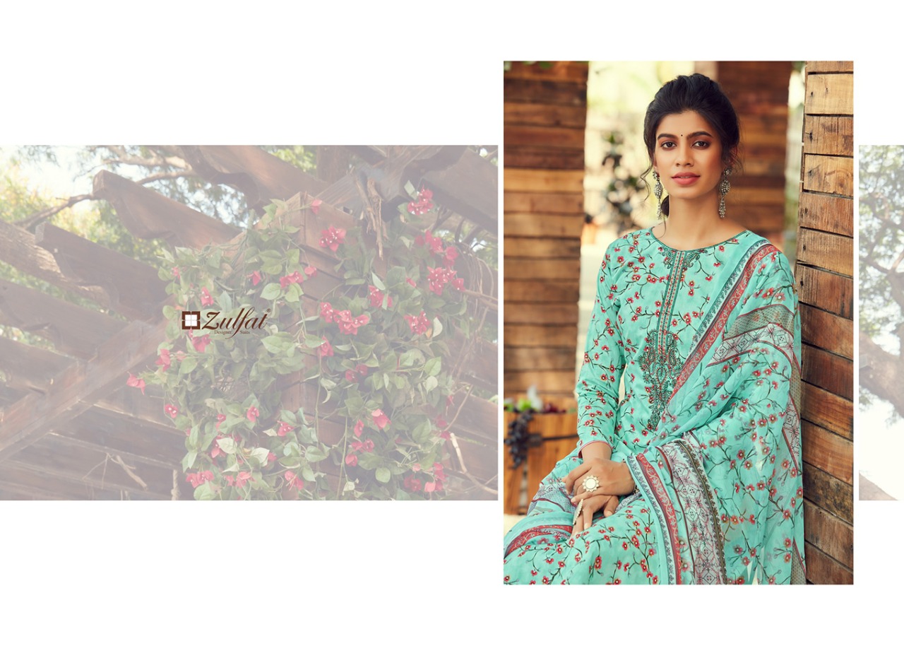 zulfat designer suits siyahi cotton exclusive digital print salwar suit catalog