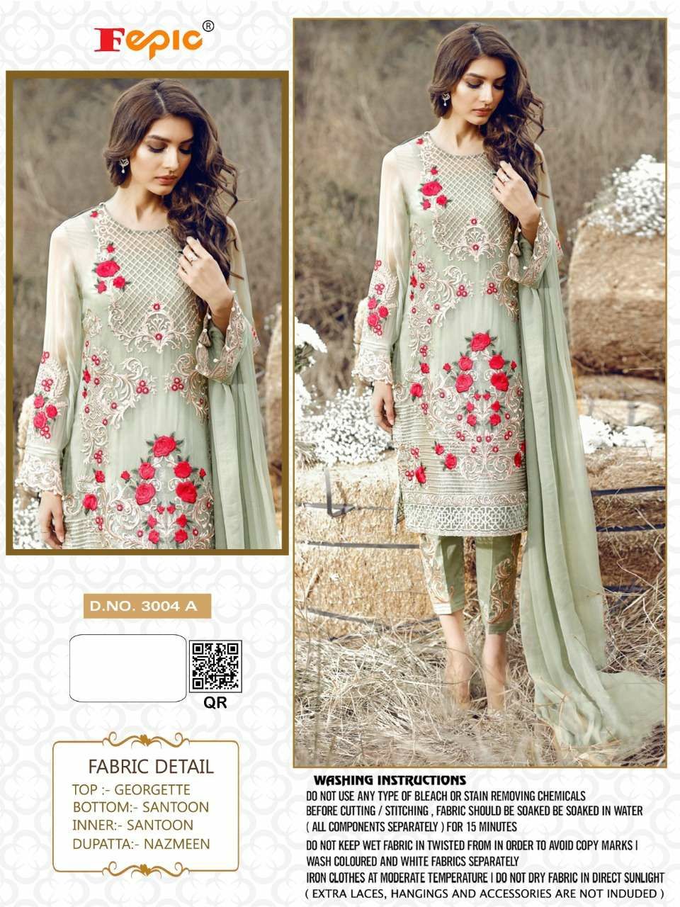 FEPIC rosemeen  3004 A Salwar Kameez Georgette Singles