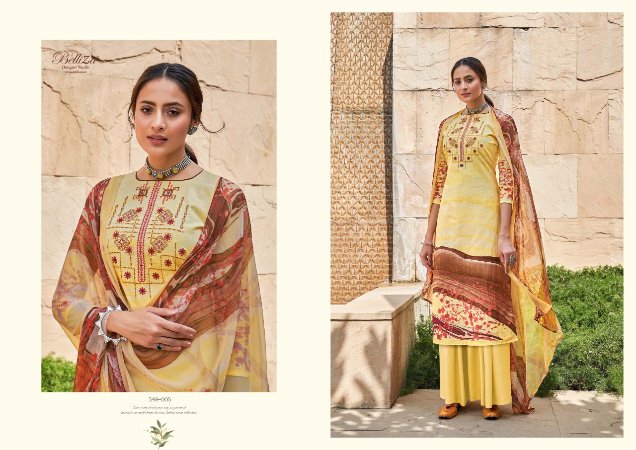 belliza designer studio maanjari cotton exclucive colours and print salwar suit catalog