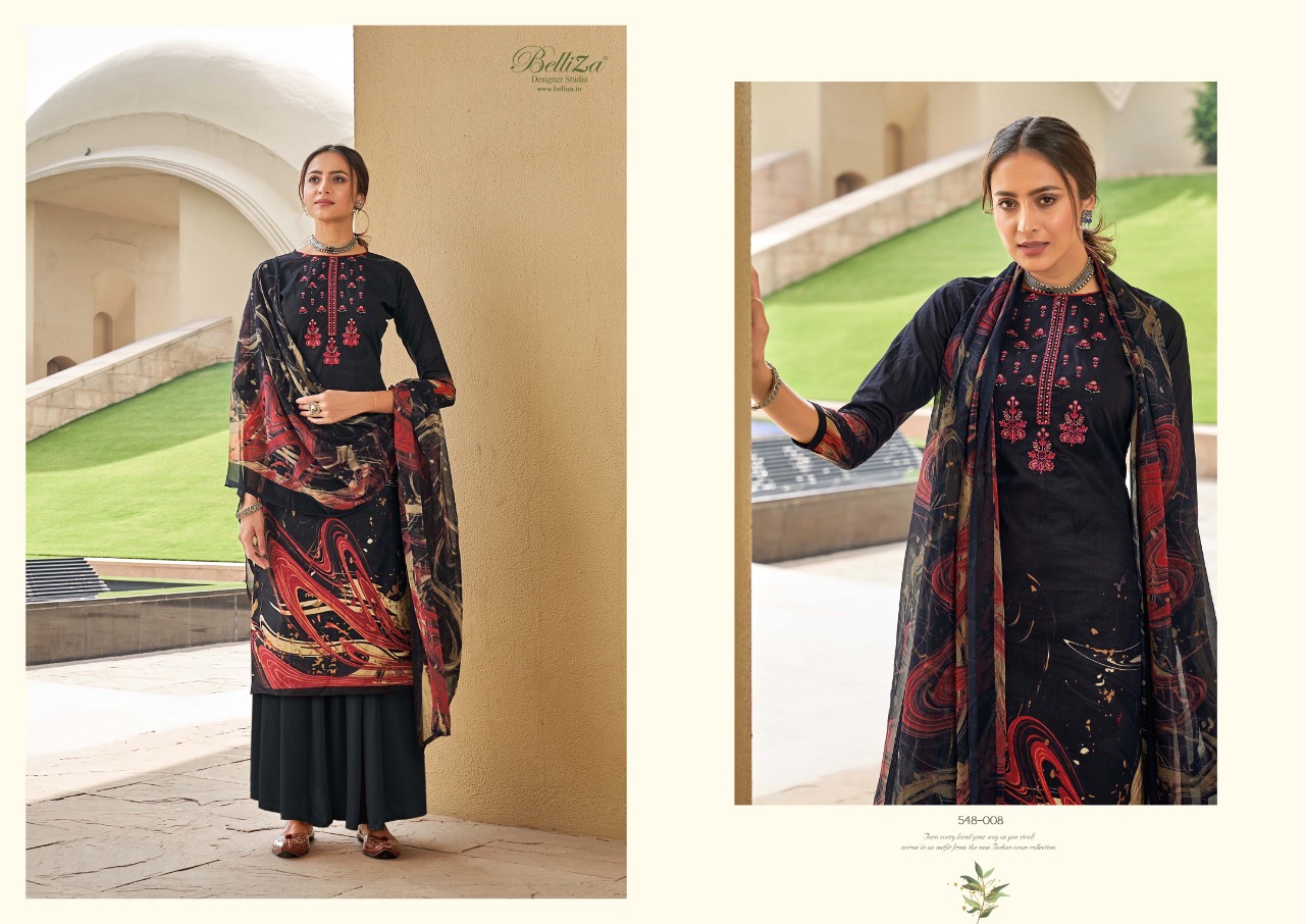 belliza designer studio maanjari cotton exclucive colours and print salwar suit catalog