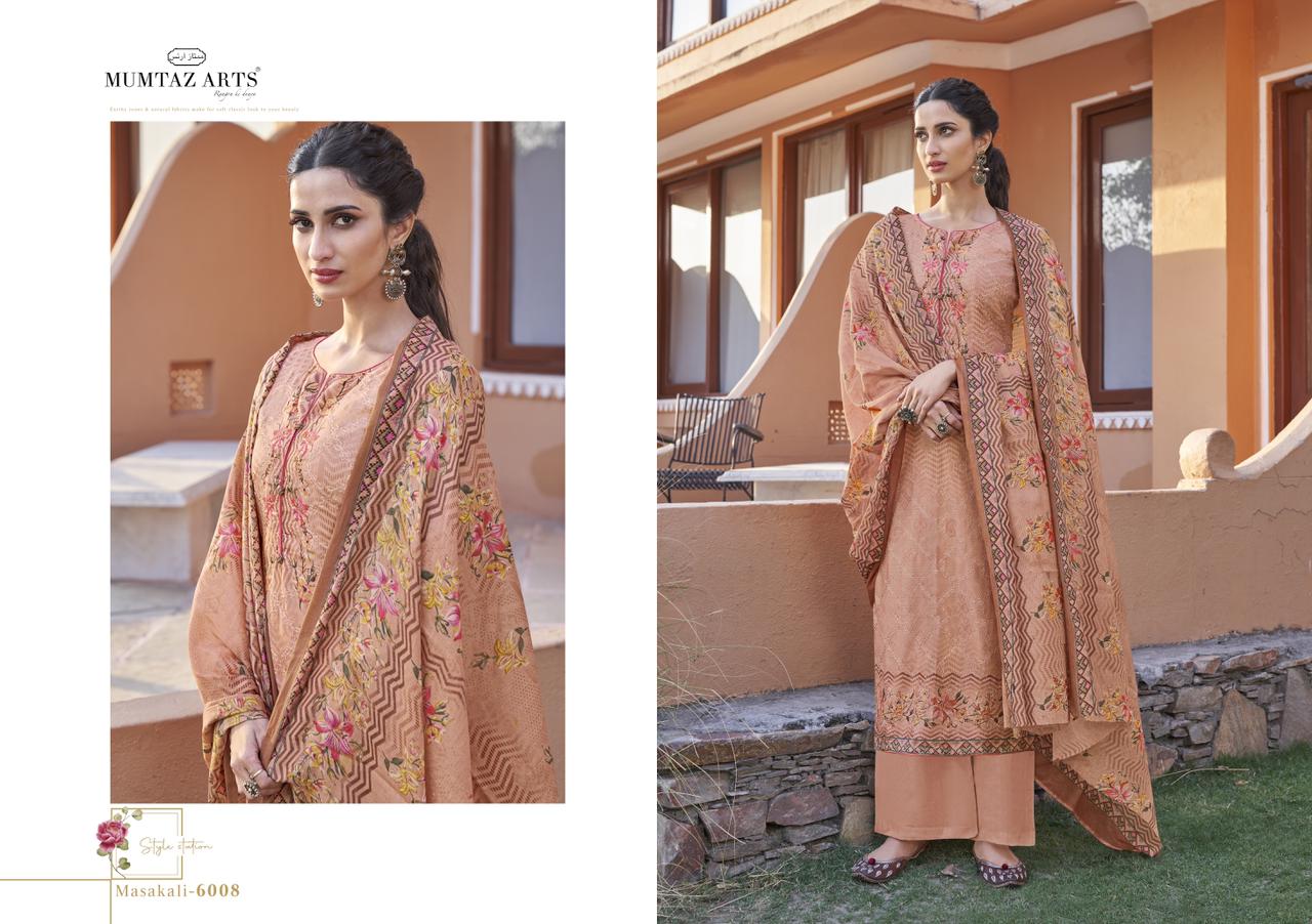 mumtaz arts masakali aari work jam satin exclusive print and colours salwar suit catalog