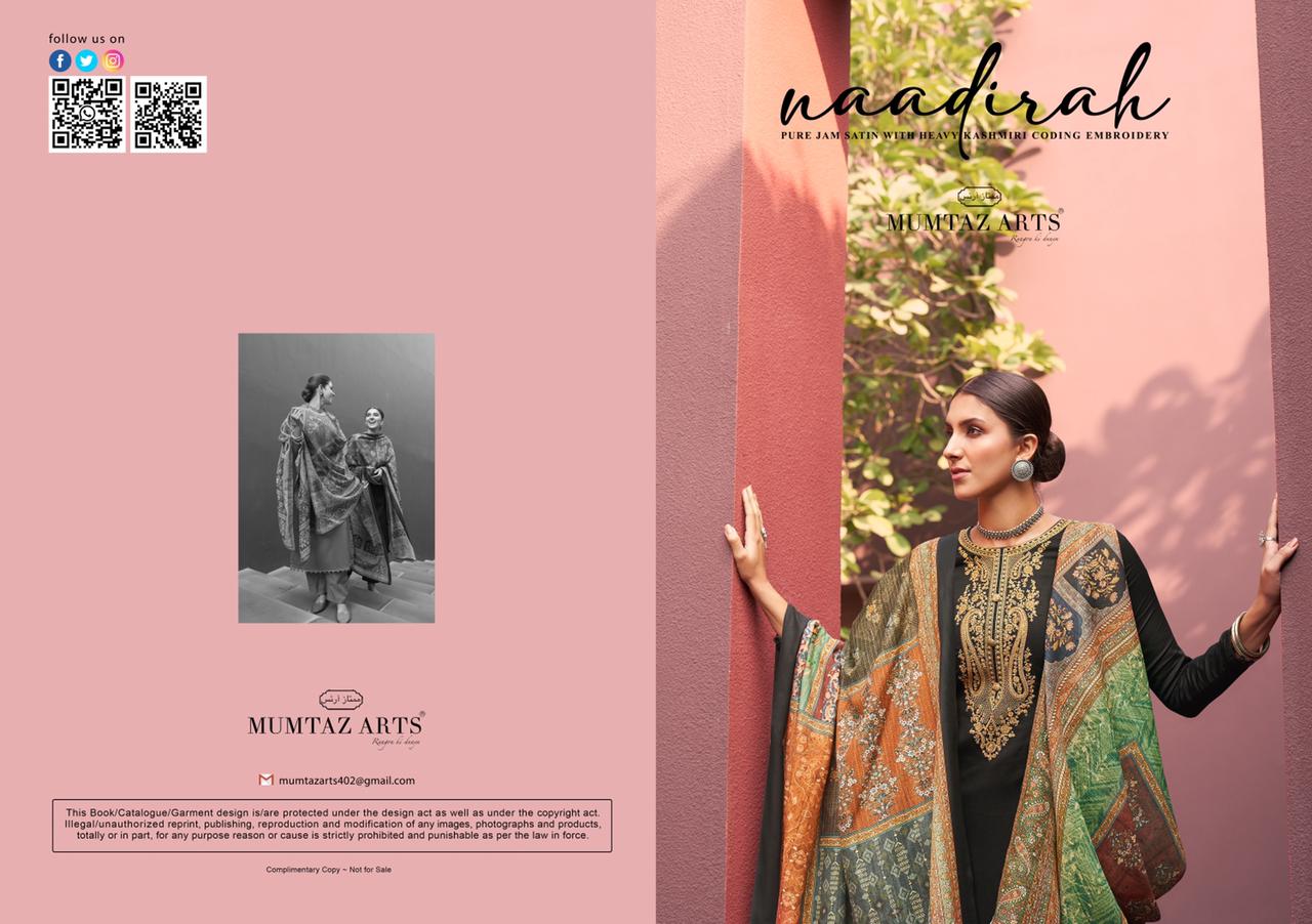 mumtaz arts naadirah jam satin innovative style salwar suit catalog