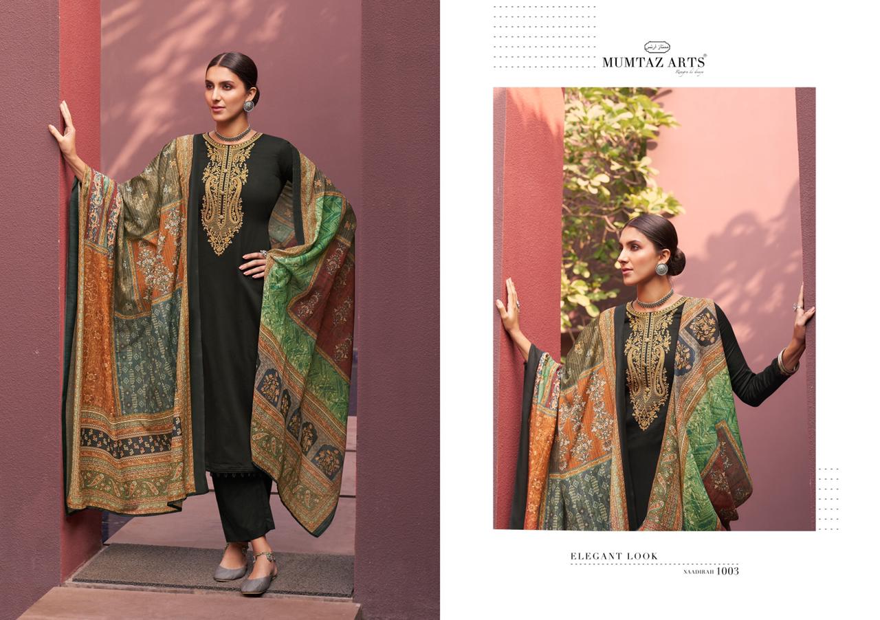 mumtaz arts naadirah jam satin innovative style salwar suit catalog