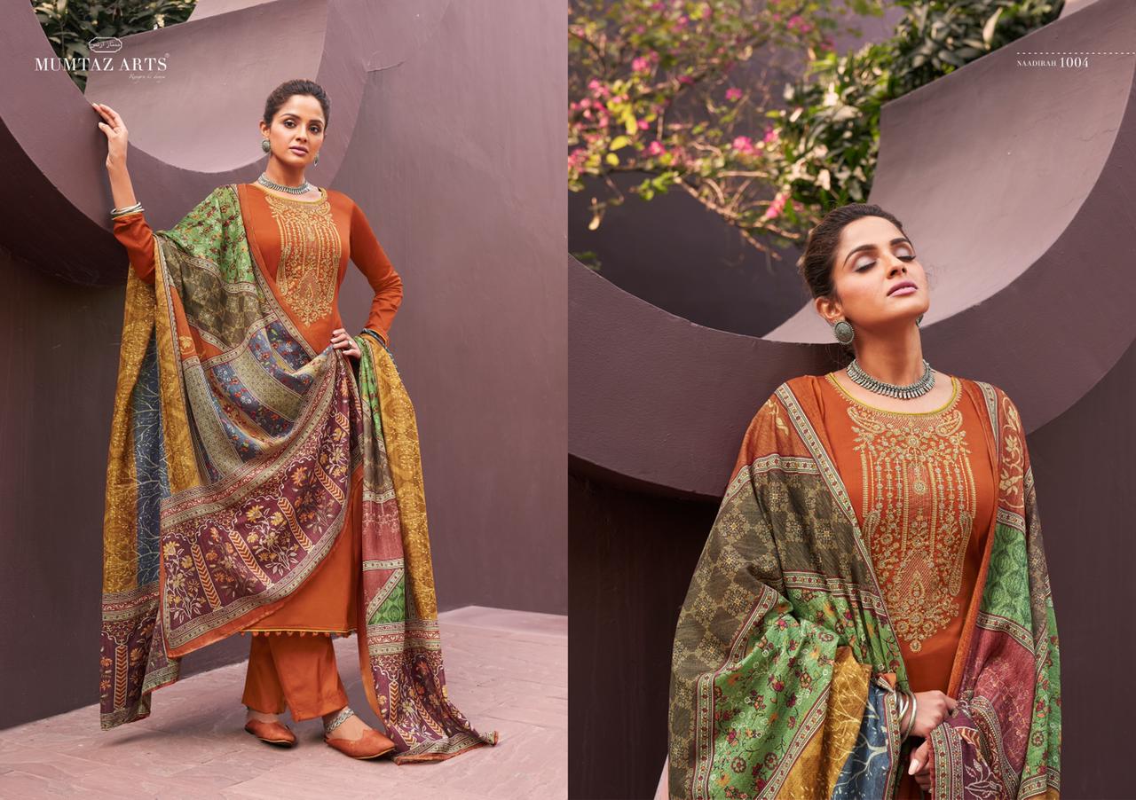 mumtaz arts naadirah jam satin innovative style salwar suit catalog