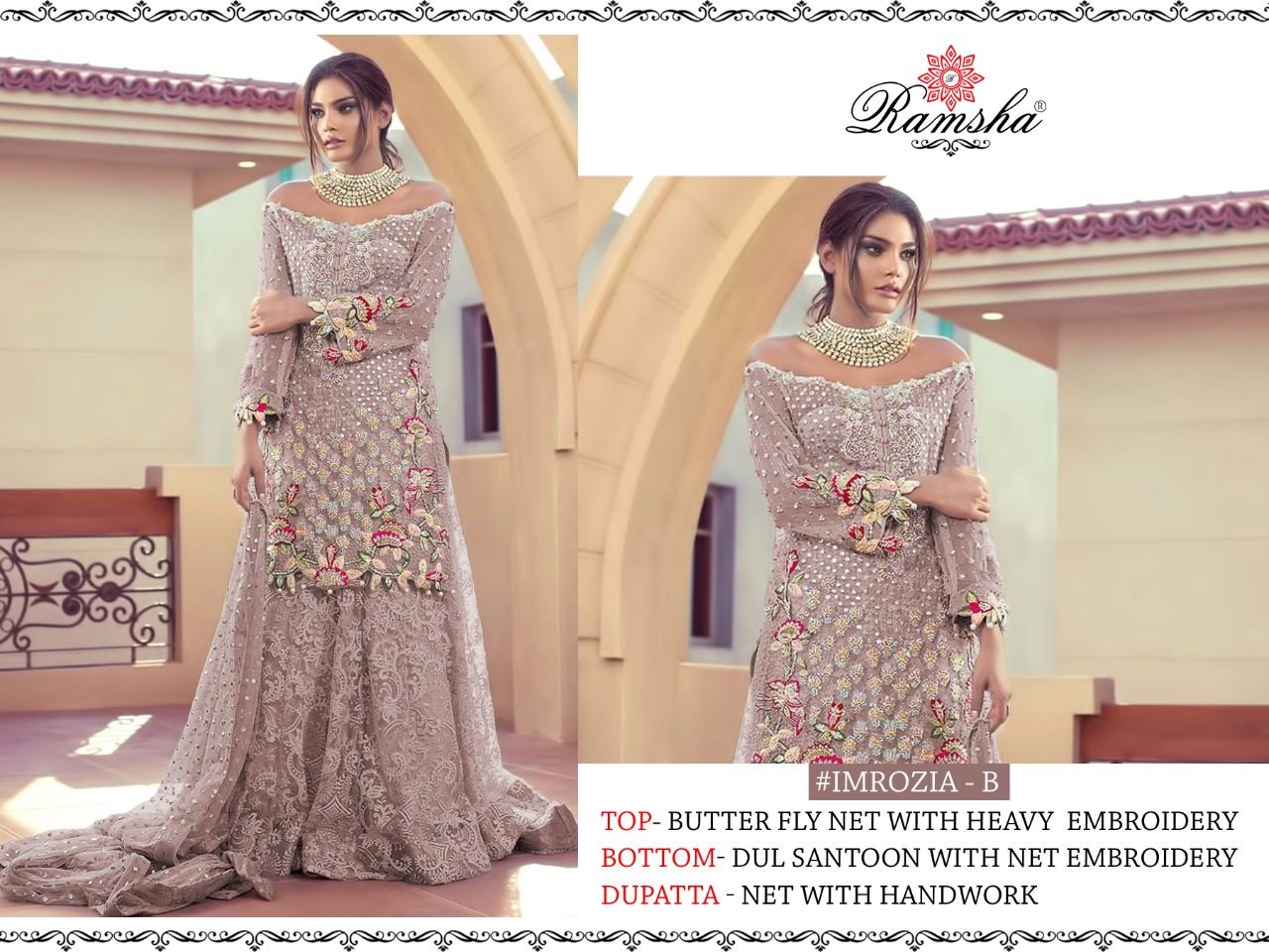 ramsha imrozia nx net gorgeous look salwar suit catalog