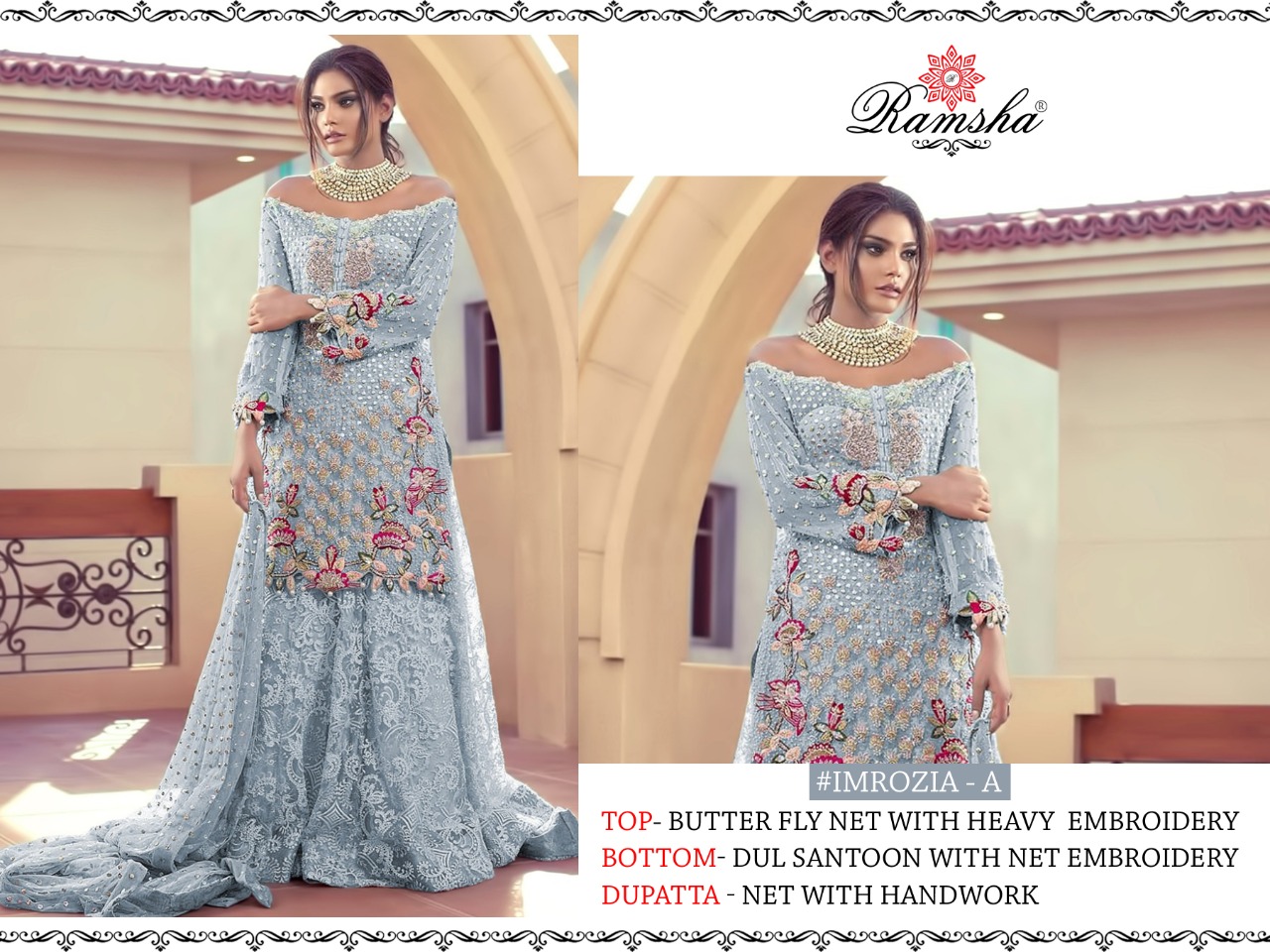 ramsha imrozia nx net gorgeous look salwar suit catalog