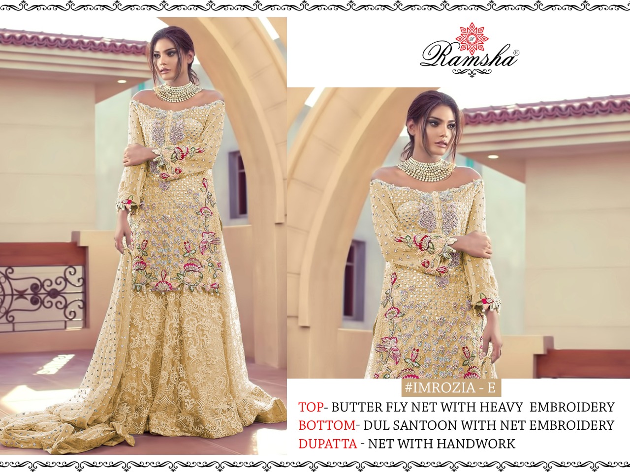 ramsha imrozia nx net gorgeous look salwar suit catalog