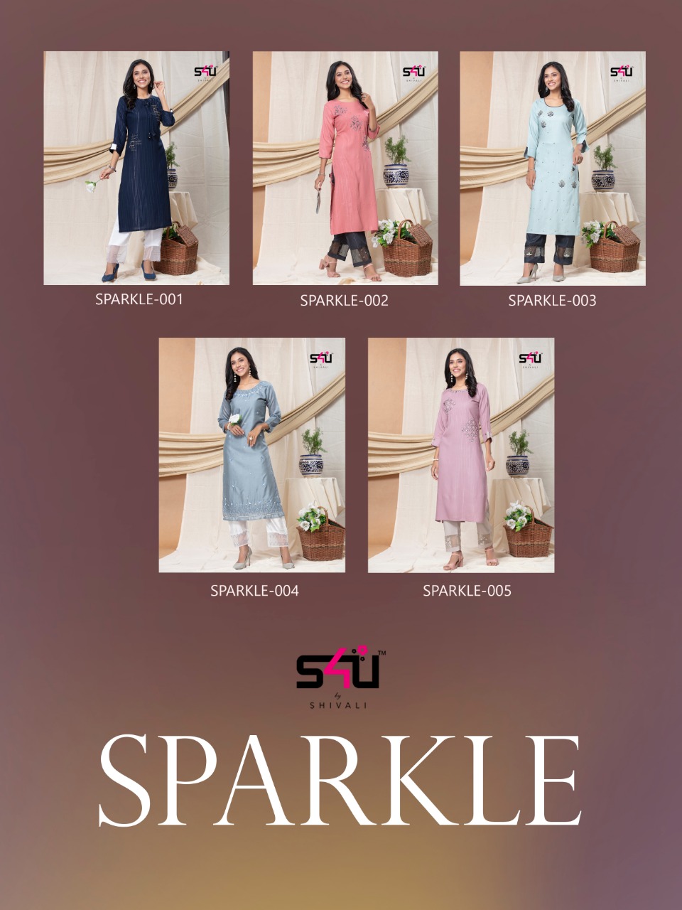 s4u sparkles lurex innovative style kurti catalog