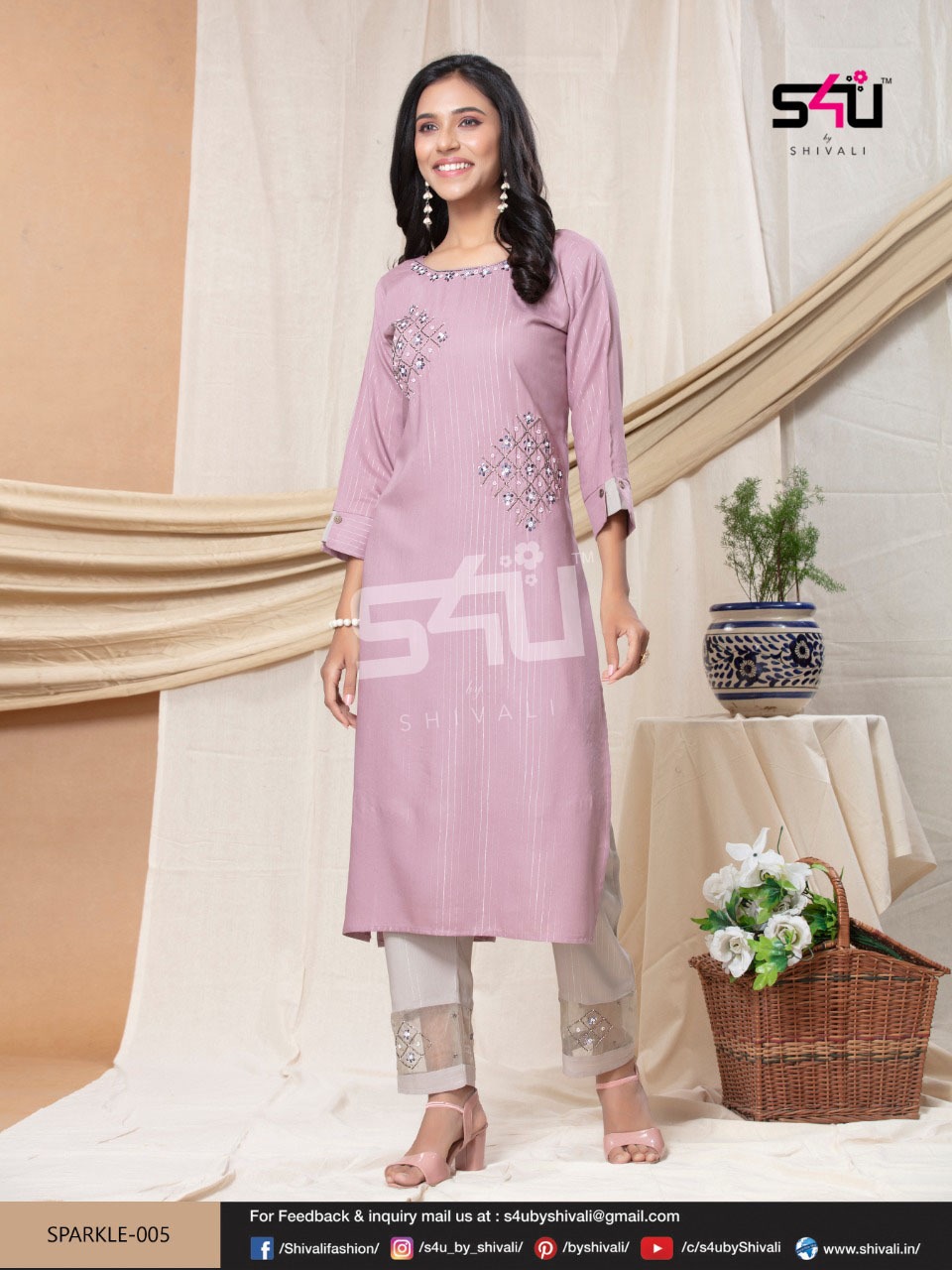 s4u sparkles lurex innovative style kurti catalog