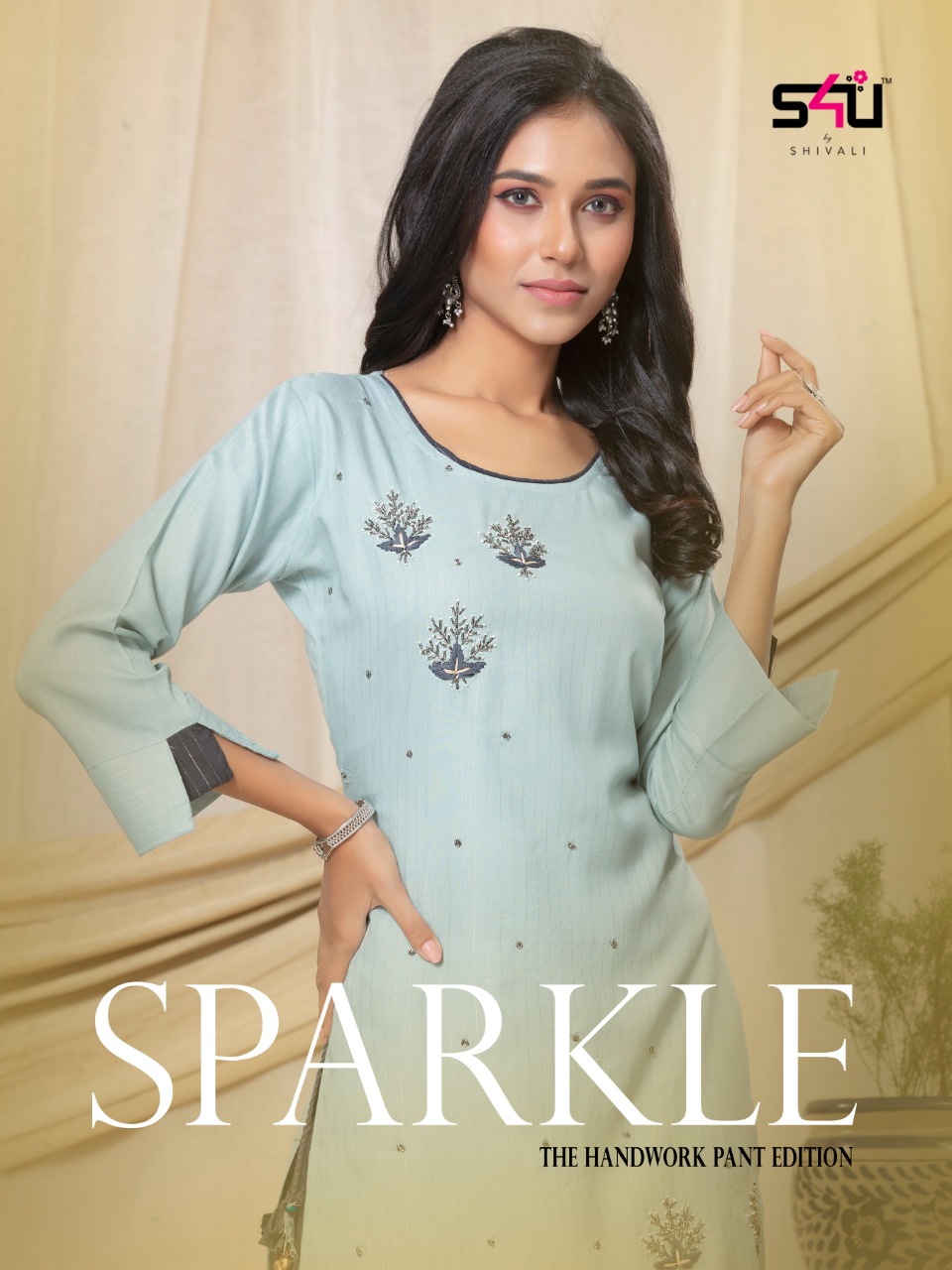 s4u sparkles lurex innovative style kurti catalog