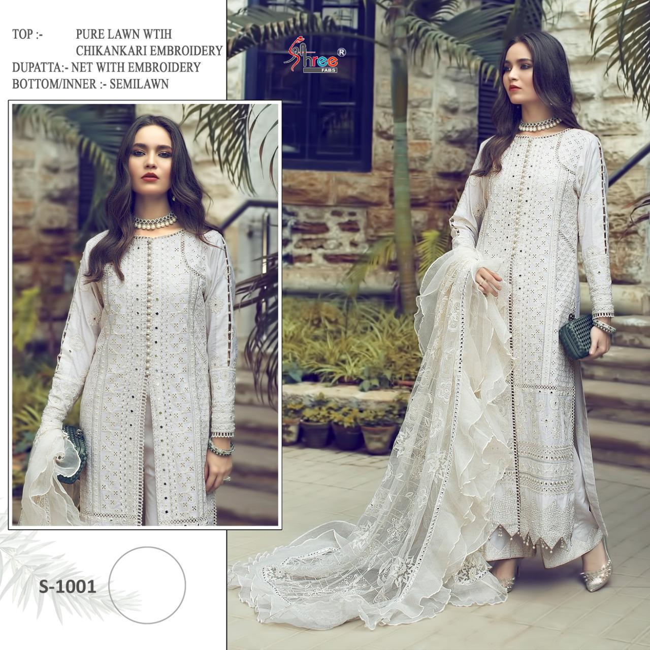 shree fab s 1001 pure lawn innovative style salwar suit single