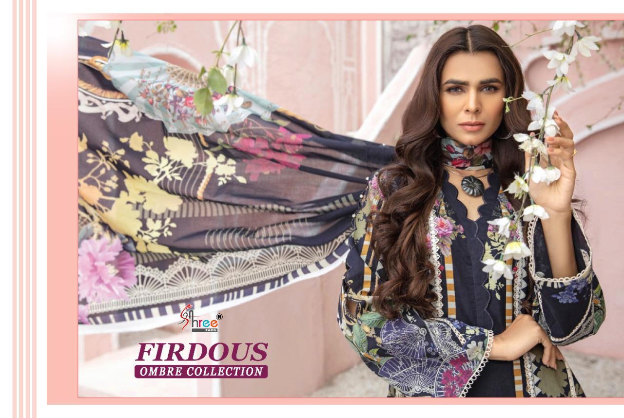 shree fabs firdous ombre collection cotton innovative style cotton dupatta salwar suit catalog