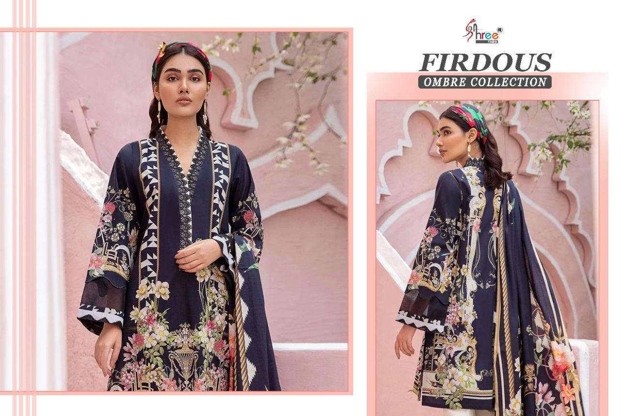 shree fabs firdous ombre collection cotton innovative style cotton dupatta salwar suit catalog