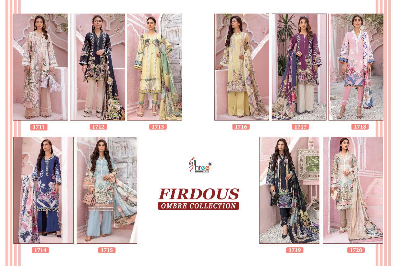 shree fabs firdous ombre collection cotton innovative style cotton dupatta salwar suit catalog