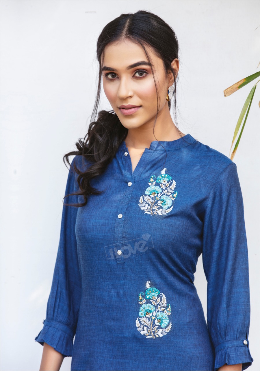 su4 indi chic rayon regal look kurti with pant catalog