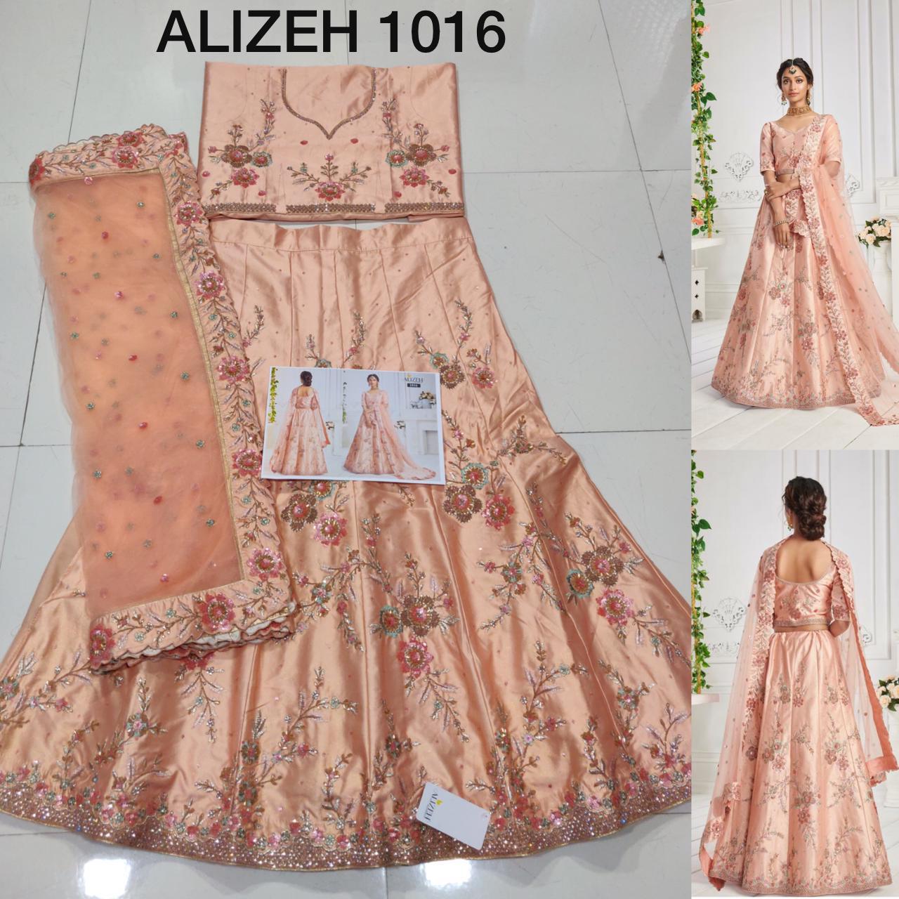 alizeh sangeet vol 1 silk festive look lehenga catalog