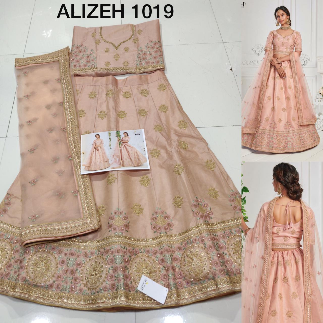 alizeh sangeet vol 1 silk festive look lehenga catalog