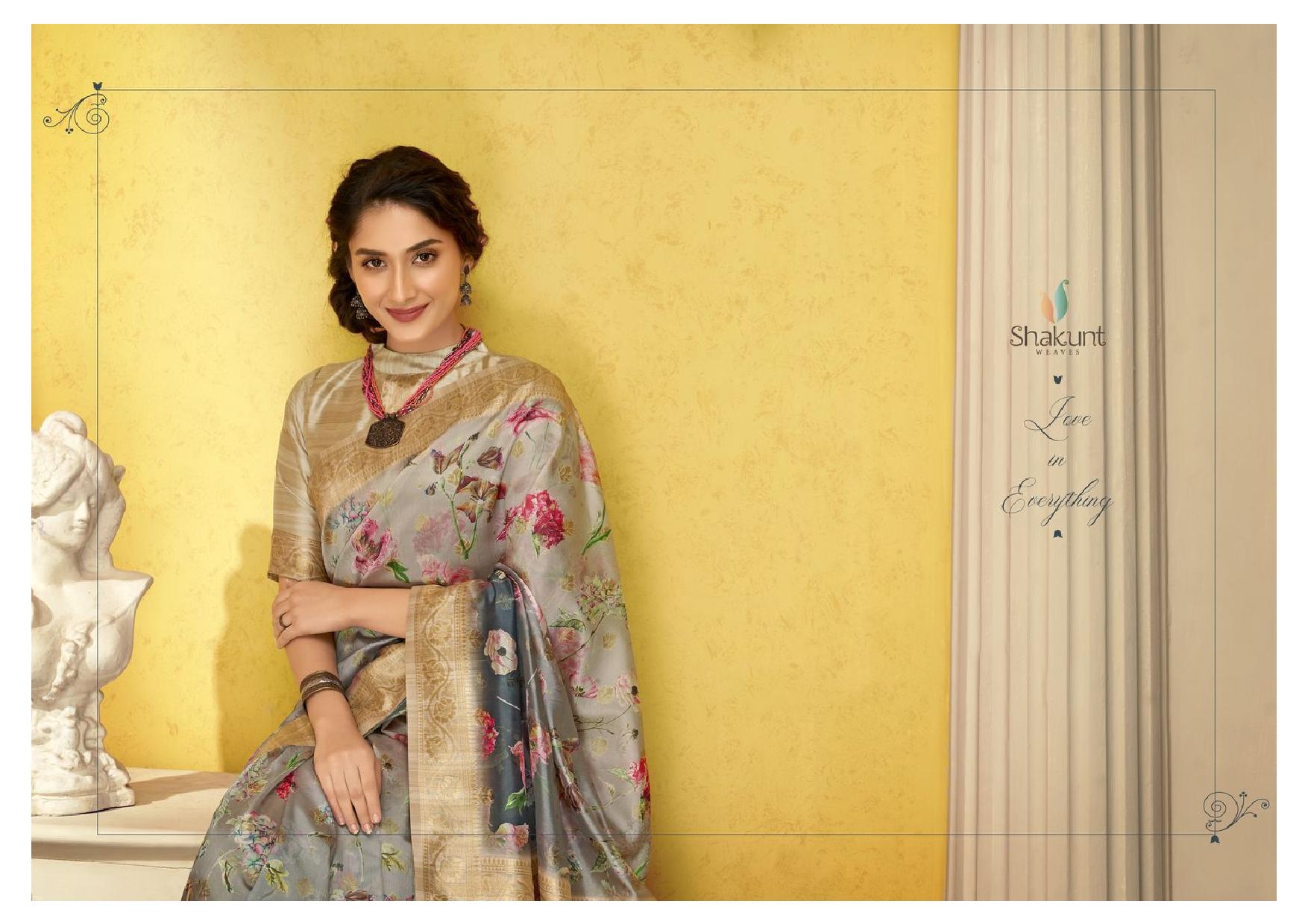 shakunt weaves unnati silk digital print regal look saree catalog