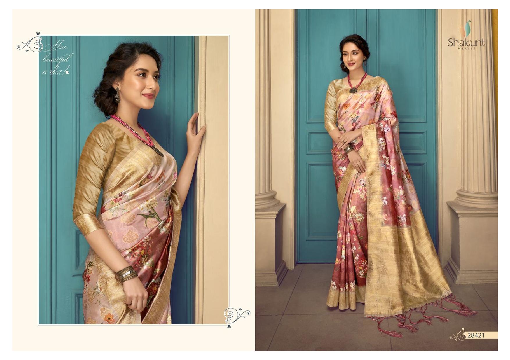 shakunt weaves unnati silk digital print regal look saree catalog