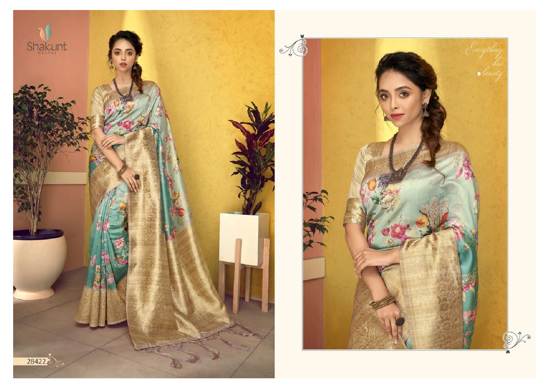 shakunt weaves unnati silk digital print regal look saree catalog