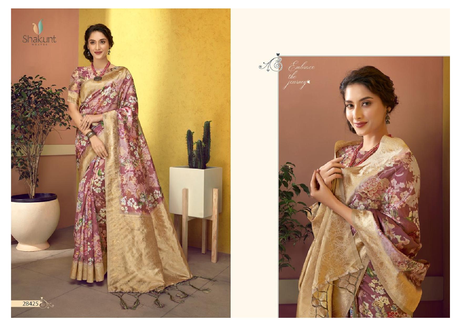 shakunt weaves unnati silk digital print regal look saree catalog