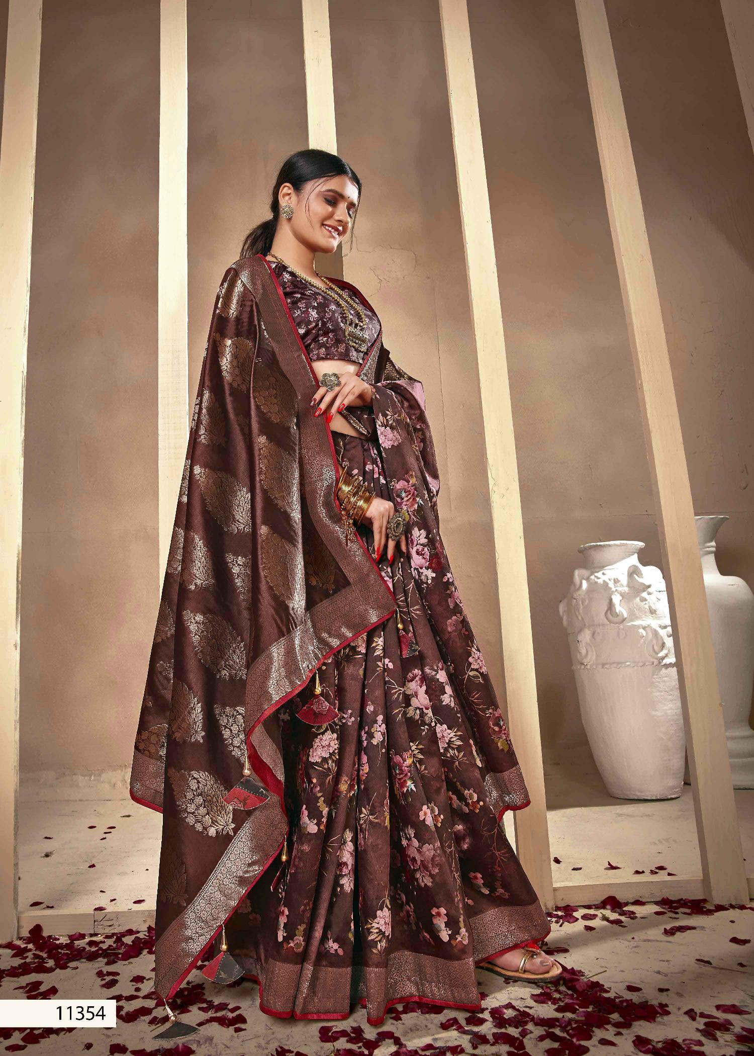 shakunt weaves apurva silk attrective digital print saree catalog