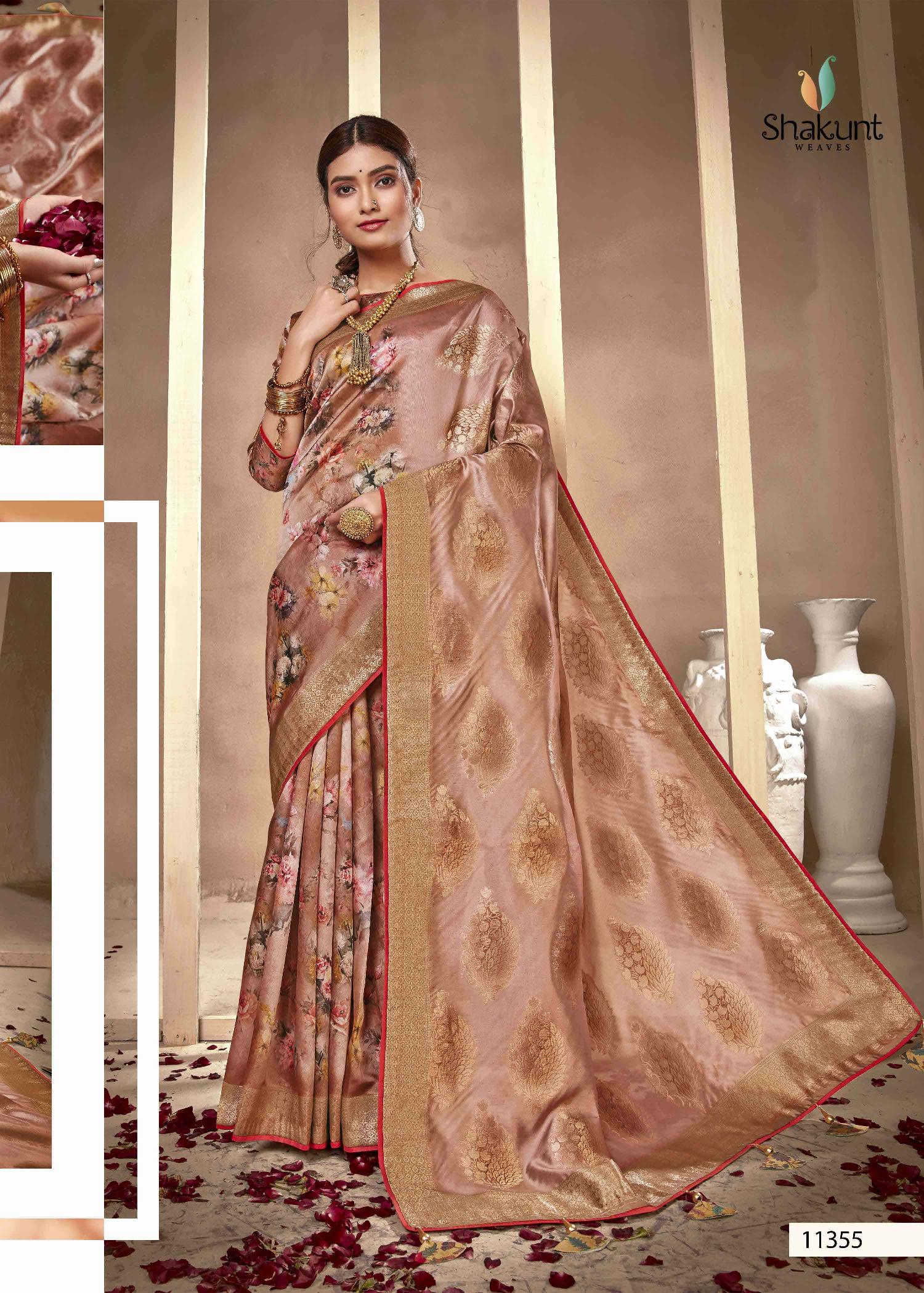 shakunt weaves apurva silk attrective digital print saree catalog