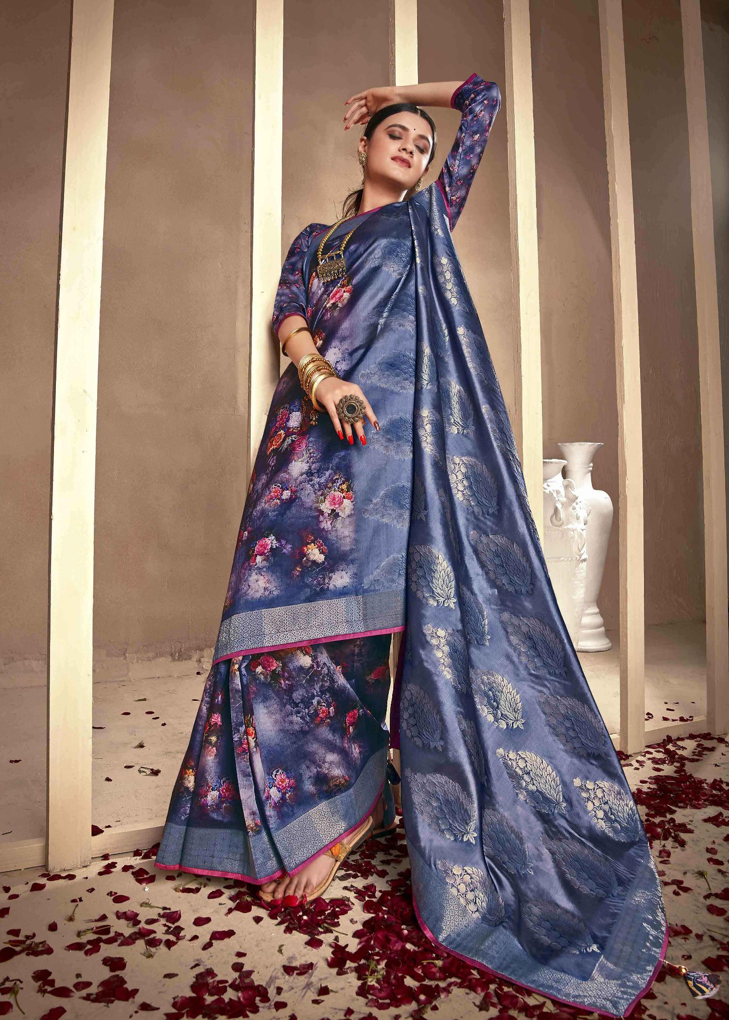 shakunt weaves apurva silk attrective digital print saree catalog