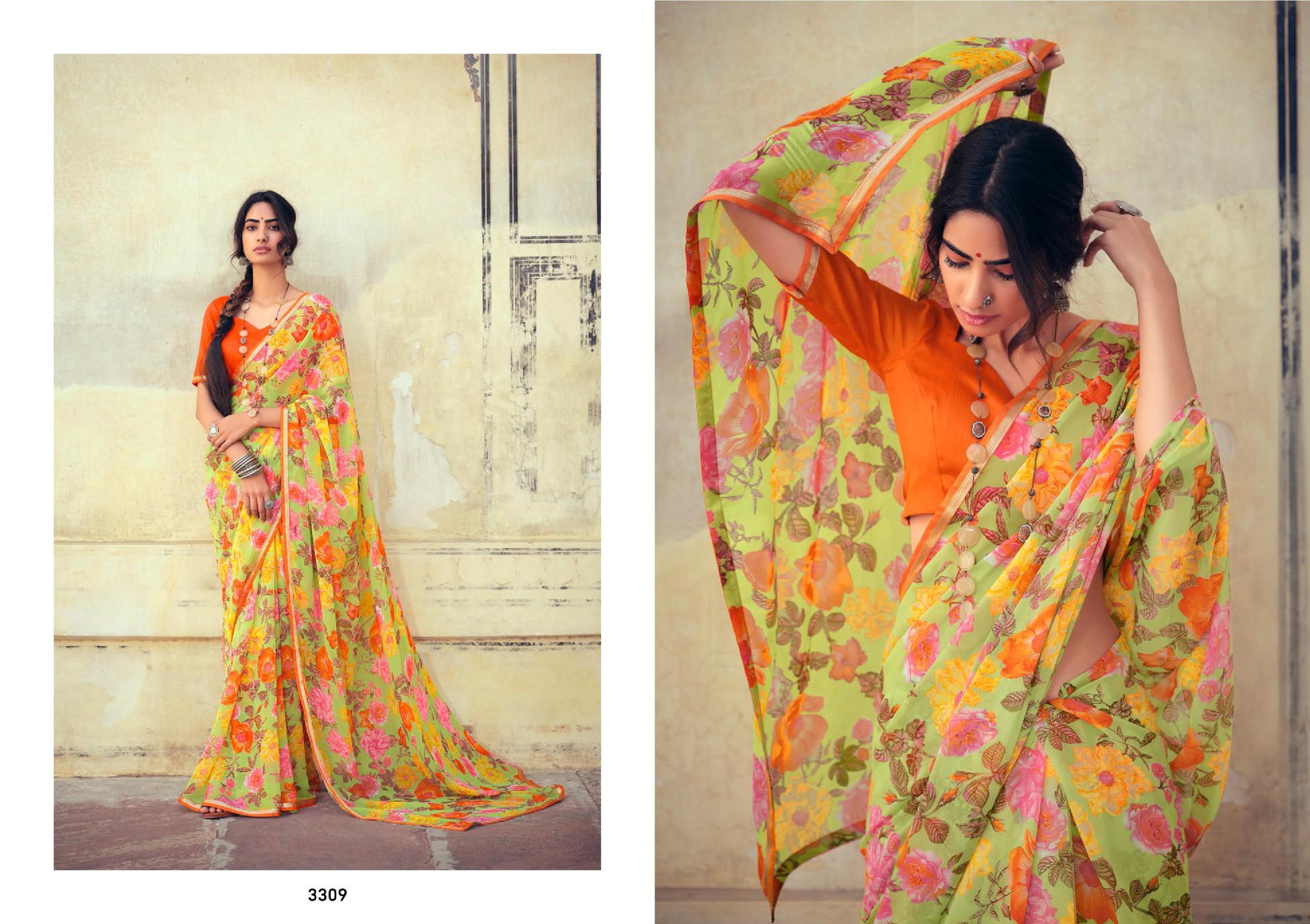 lt kashvi creation akshara shiffon exclusive look saree catalog